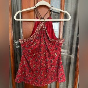 NWT Chaps Halter Top Braided Strap